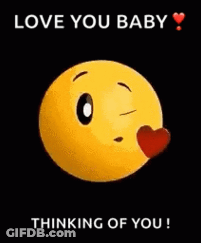 Smiley Blowing Kiss Love You Baby GIF