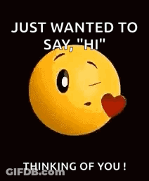 Smiley Blowing Kiss Saying Hi GIF