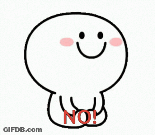 Smiley Cartoon Saying No GIF