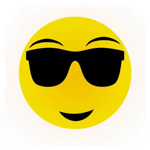 Smiley Emoji Rizz Dark Shades GIF