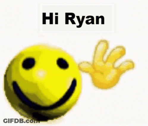 Smiley Face And Hand Saying Hi Ryan GIF