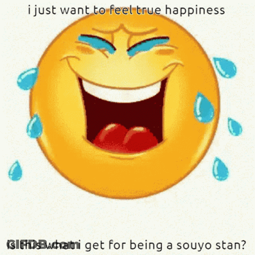 Smiley Face Crying Feeling True Happiness GIF