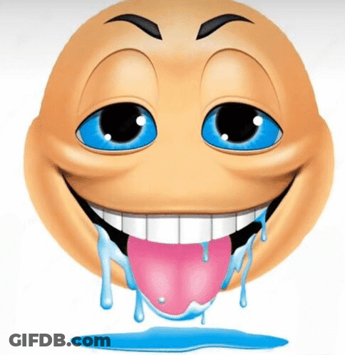Smiley Face Dripping Water From Mouth GIF