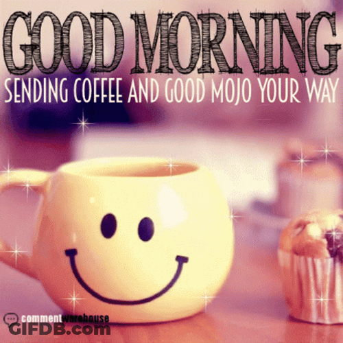 Smiley Face  Emoji Coffee Good Morning GIF