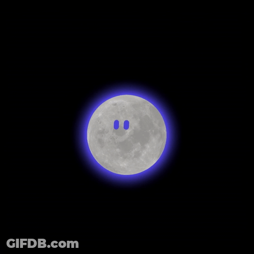 Smiley Face Full Moon GIF