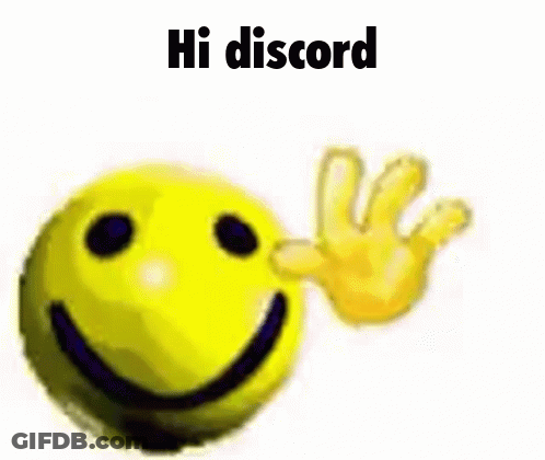 Smiley Face Hand Reaching Out Saying Hi Discord GIF