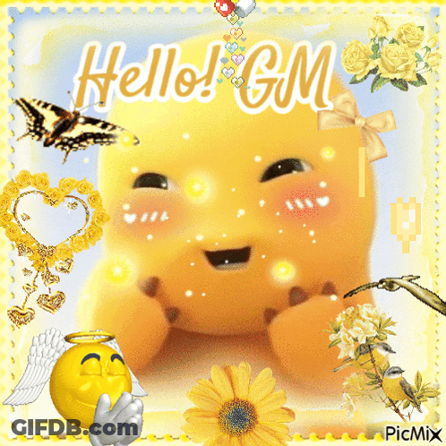 Smiley Face Hello Gm GIF
