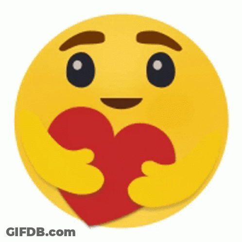 Smiley Face Holding Red Heart GIF