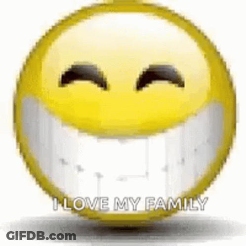 Smiley Face I Love My Family GIF