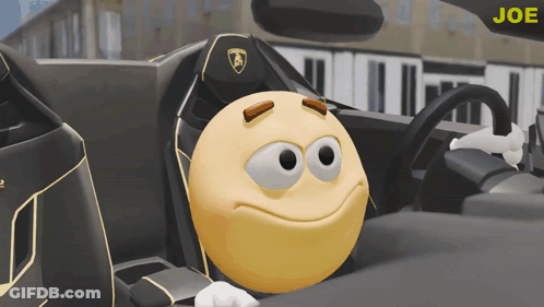 Smiley Face In Car With Joe GIF