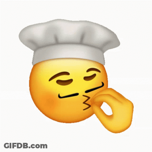 Smiley Face In Chef Hat Kissed By Hand GIF