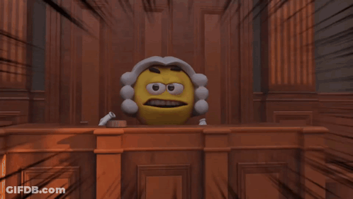 Smiley Face In Judge Wig Giving Thumbs Up GIF