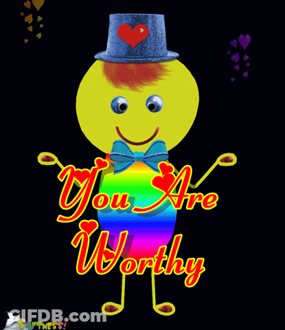 Smiley Face In Top Hat And Bow Tie Saying You Are Worthy GIF