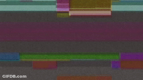 Smiley Face On Purple And Green Striped Background GIF