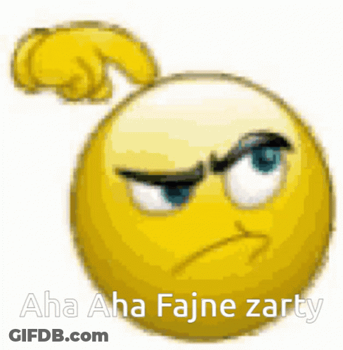 Smiley Face Saying Aha Aha Fajne Zarty GIF