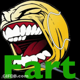 Smiley Face Saying Fart GIF
