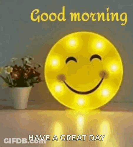 Smiley Face Saying Good Morning GIF