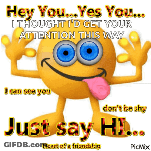 Smiley Face Saying Hey You Yes You GIF