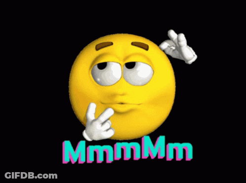 Smiley Face Saying Mmmm GIF