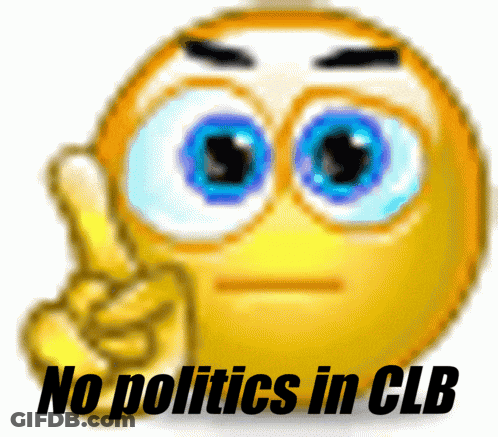 Smiley Face Saying No Politics GIF