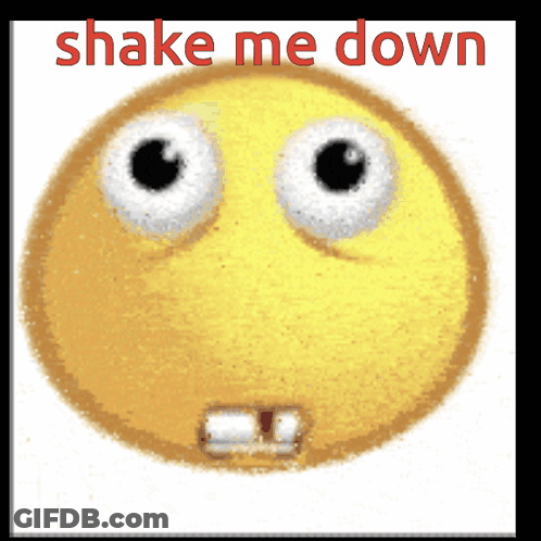 Smiley Face Saying Shake Me Down GIF