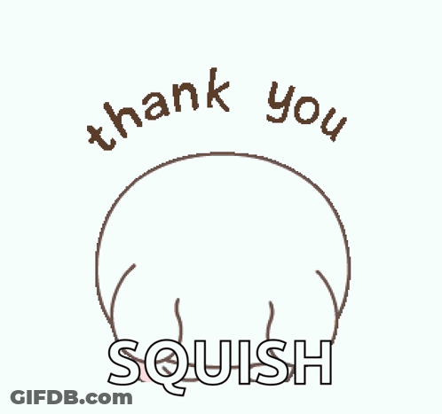 Smiley Face Saying Thank You Squish GIF