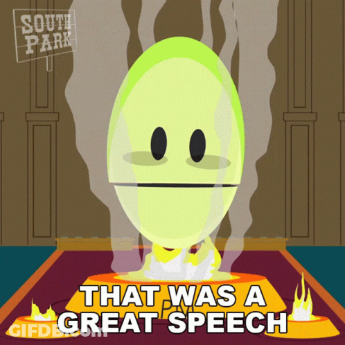 Smiley Face Saying That Was A Great Speech GIF