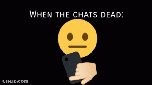 Smiley Face Saying When The Chats Alive GIF