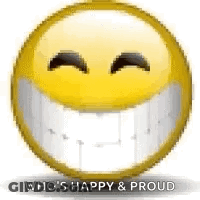 Smiley Face Saying Who's Happy And Proud GIF