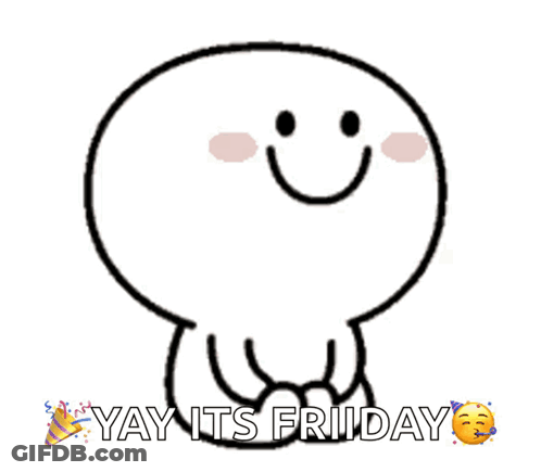 Smiley Face Saying Yay Its Friday GIF