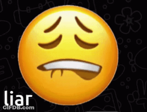 Smiley Face Sticking Out Tongue With Liar GIF