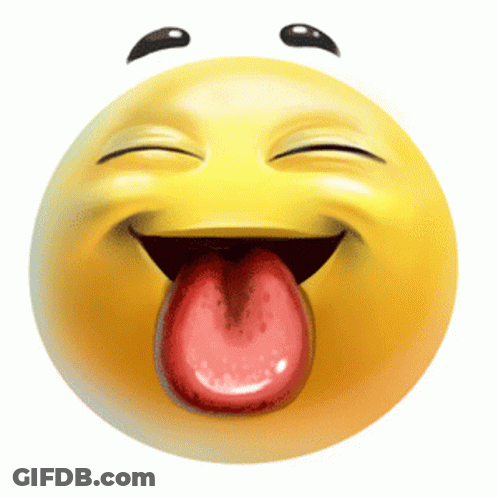 Smiley Face Sticking Tongue Out Eyes Closed GIF