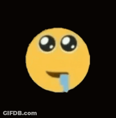 Smiley Face Tear From Mouth GIF
