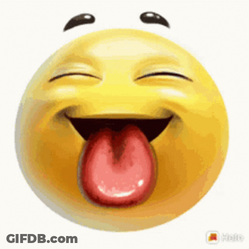Smiley Face Tongue Out And Closed Eyes GIF