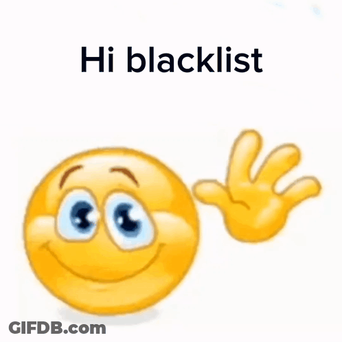 Smiley Face Waving Hand Saying Hi Blacklist GIF