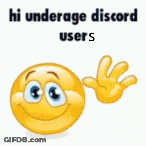 Smiley Face Waving Hi Underage Discord Users GIF