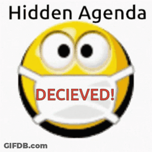 Smiley Face Wearing Mask Hidden Agenda Decieved GIF