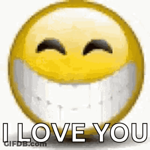 Smiley Face Wearing Mask Saying I Love You GIF