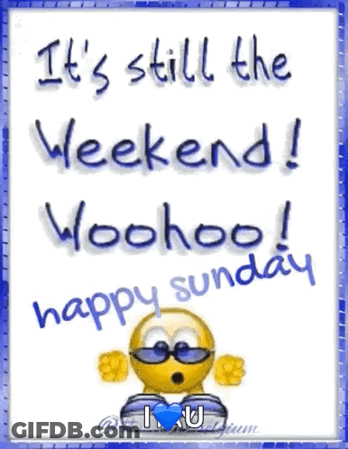 Smiley Face Wearing Sunglasses Happy Sunday GIF