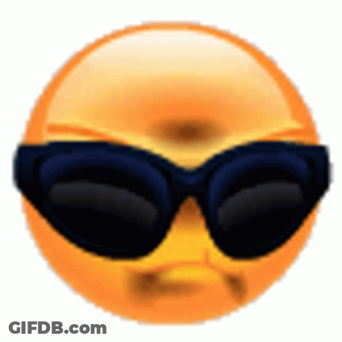 Smiley Face Wearing Sunglasses Making Funny Face GIF