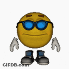 Smiley Face Wearing Sunglasses Thumbs Up GIF