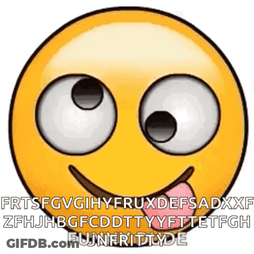Smiley Face With Big Eyes And Pink Tongue GIF
