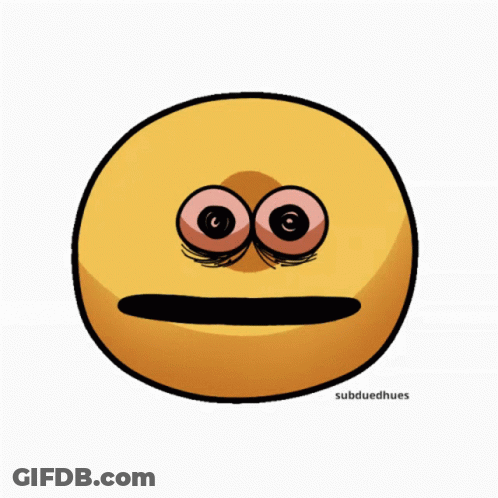 Smiley Face With Big Eyes Subduedhues GIF