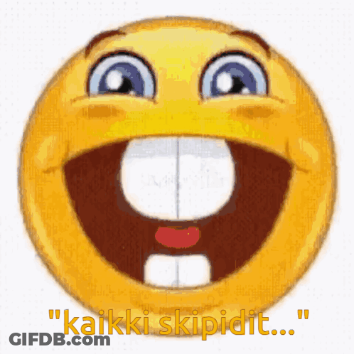 Smiley Face With Big Smile And Kaikki Skipidit GIF