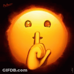 Smiley Face With Finger On Mouth Saying Perbonia GIF