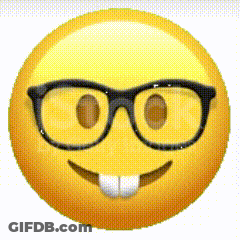 Smiley Face With Glasses And Missing Teeth Smiling GIF