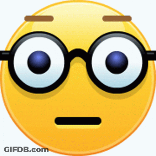 Smiley Face With Glasses Serious Look GIF