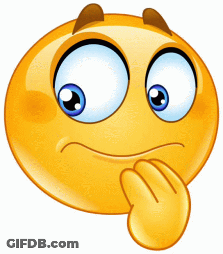 Smiley Face With Hand On Chin GIF