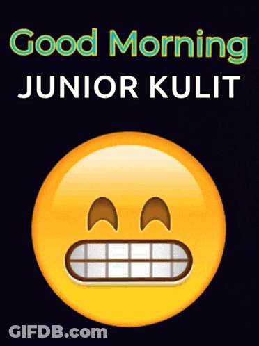 Smiley Face With Hearts Saying Good Morning Junior Kulit GIF