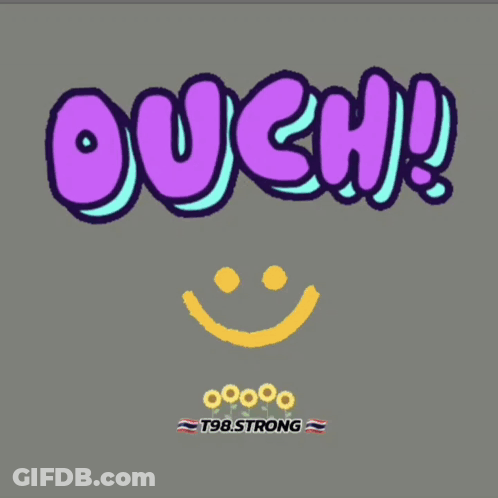 Smiley Face With Ouch GIF